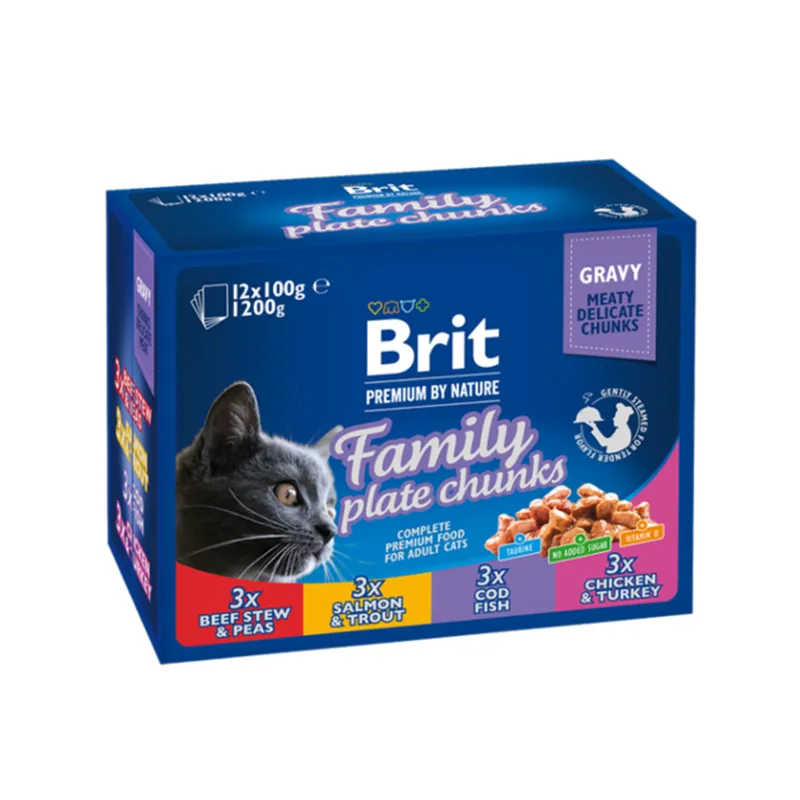 Bild 2 för Brit Premium Bitar i sås med fisk & kött multipack