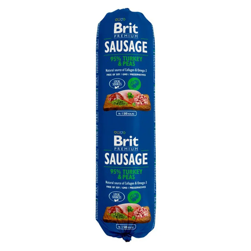 Alternativ bild 0 för Brit Premium by Nature Brit Premium Korv Kalkon & Ärtor 800 g