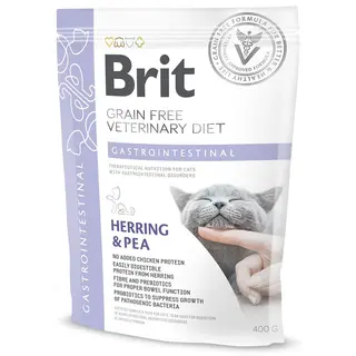 Produktfoto för Brit Veterinary Diet Cat Gastrointestinal Grain Free Herring & Pea (400 g)