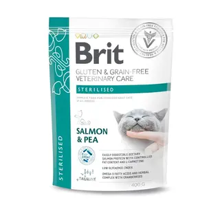 Produktfoto för Brit Veterinary Diet Cat Grain Free Sterilised Salmon & Pea (400 g)