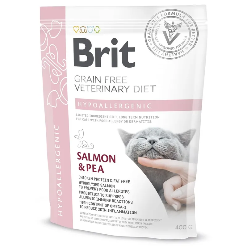 Bild 2 för Brit Veterinary Diet Cat Hypoallergenic Grain Free Salmon & Pea (400 g)
