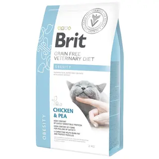 Produktfoto för Brit Veterinary Diet Cat Obesity Grain Free Chicken & Pea (2 kg)