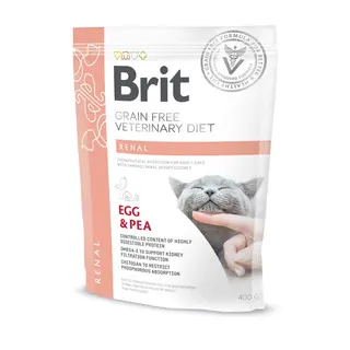 Produktfoto för Brit Veterinary Diet Cat Renal Grain Free Egg & Pea (400 g)