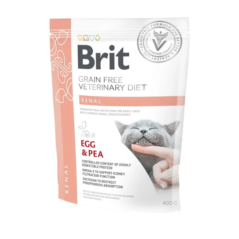 Alternativ bild 0 för Brit Veterinary Diet Cat Renal Grain Free Egg & Pea (400 g)