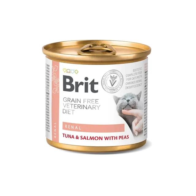 Alternativ bild 0 för Brit Veterinary Diet Cat Renal Grain Free Tuna, Salmon & Pea 200 g