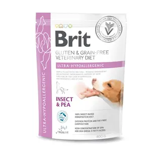 Produktfoto för Brit Veterinary Diet Dog Grain Free Ultra-Hypoallergenic Insect & Pea (400 g)