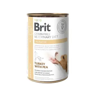 Produktfoto för Brit Veterinary Diet Dog Hepatic Grain Free Turkey & Pea 400 g