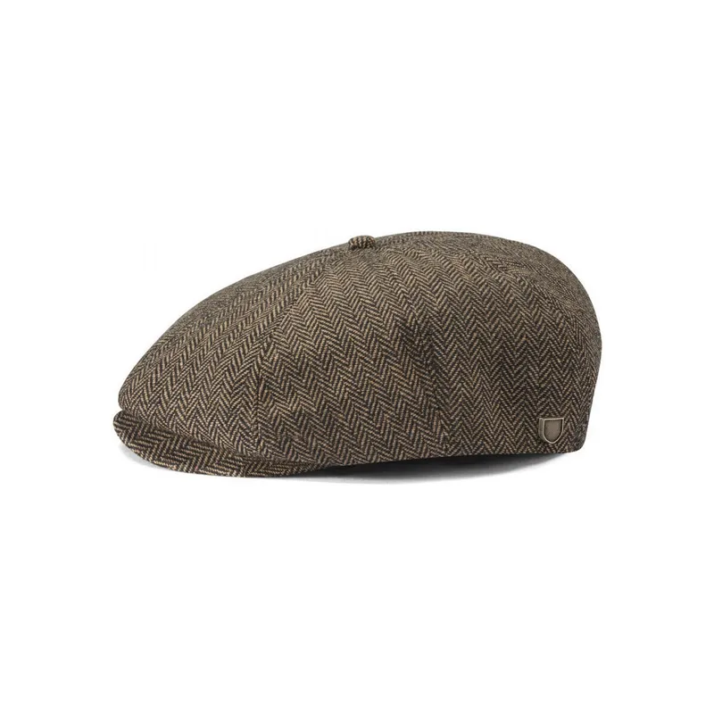 Bild 2 för Brixton - Brun flatcap Keps - Brood Brown/Khaki Snap Cap @ Hatstore