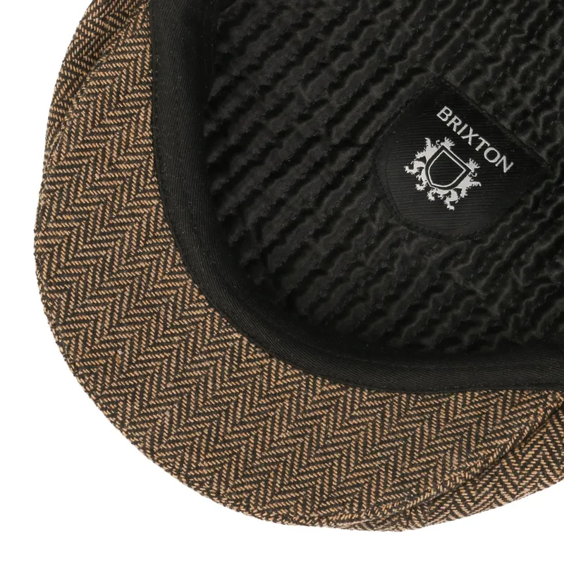 Bild 3 för Brixton - Brun flatcap Keps - Brood Brown/Khaki Snap Cap @ Hatstore