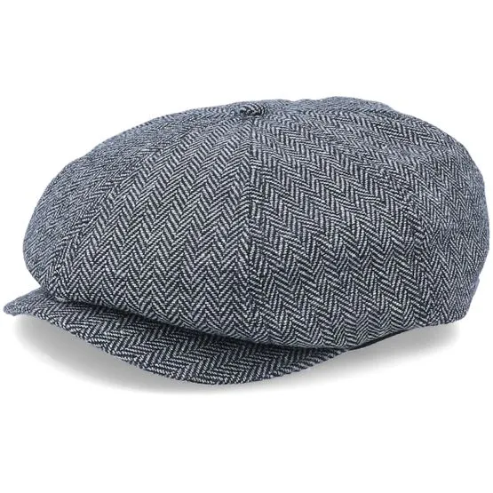 Bild 1 för Brixton - Grå flatcap Keps - Brood Grey/Black Snap Cap @ Hatstore