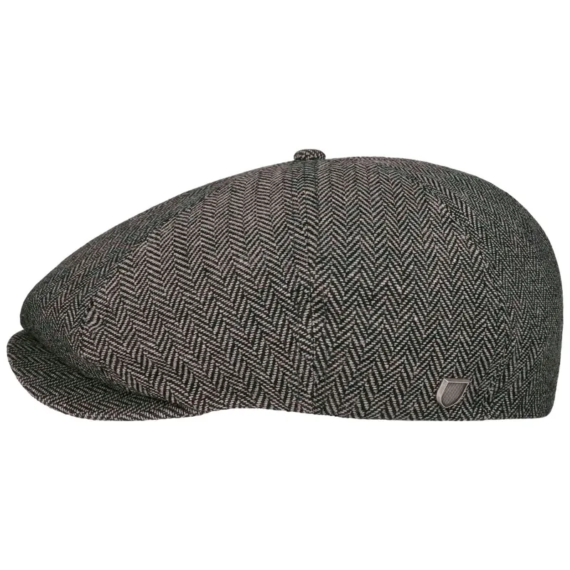 Bild 1 för Brixton - Grå flatcap Keps - Brood Grey/Black Snap Cap @ Hatstore