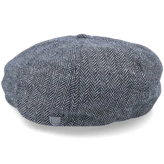 Bild 2 för Brixton - Grå flatcap Keps - Brood Grey/Black Snap Cap @ Hatstore