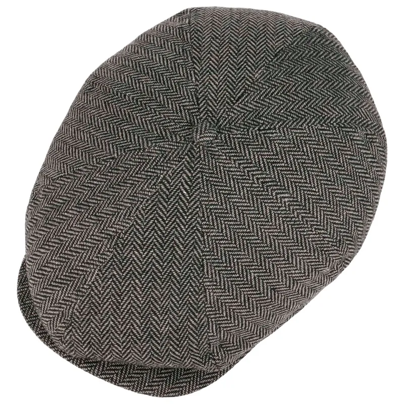 Bild 2 för Brixton - Grå flatcap Keps - Brood Grey/Black Snap Cap @ Hatstore