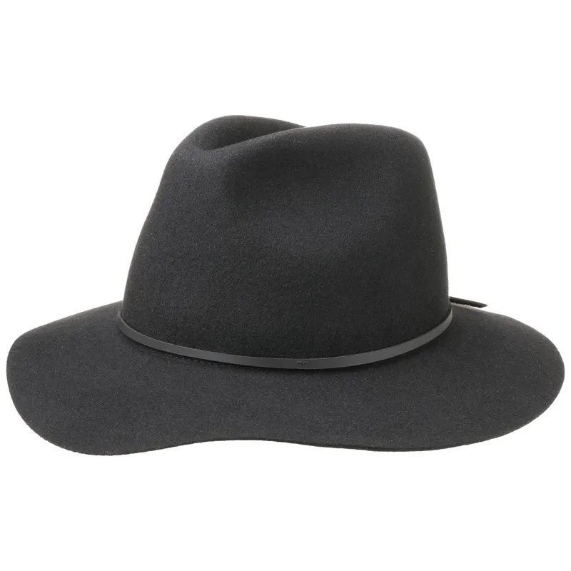 Bild 1 för Brixton - Svart fedora Hatt - Wesley Black Fedora @ Hatstore