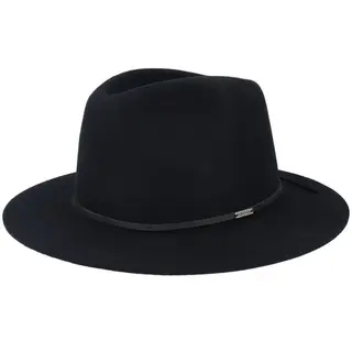 Produktfoto för Brixton - Svart fedora Hatt - Wesley Black Fedora @ Hatstore