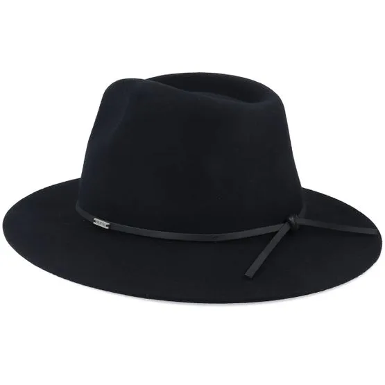 Bild 2 för Brixton - Svart fedora Hatt - Wesley Black Fedora @ Hatstore