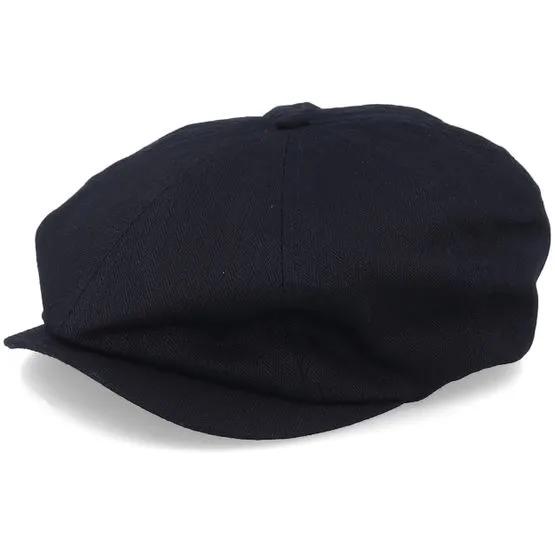Bild 1 för Brixton - Svart flatcap Keps - Brood Black Snap Cap @ Hatstore