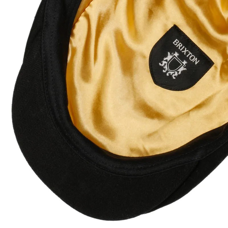 Bild 3 för Brixton - Svart flatcap Keps - Hooligan Black Snap Cap @ Hatstore