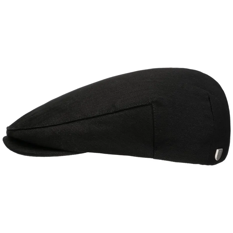 Bild 1 för Brixton - Svart flatcap Keps - Hooligan Black Snap Cap @ Hatstore