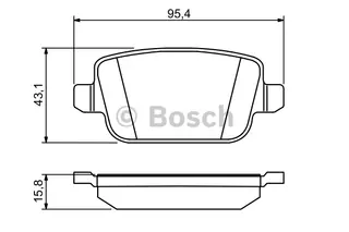Produktfoto för Bromsbelägg Bosch