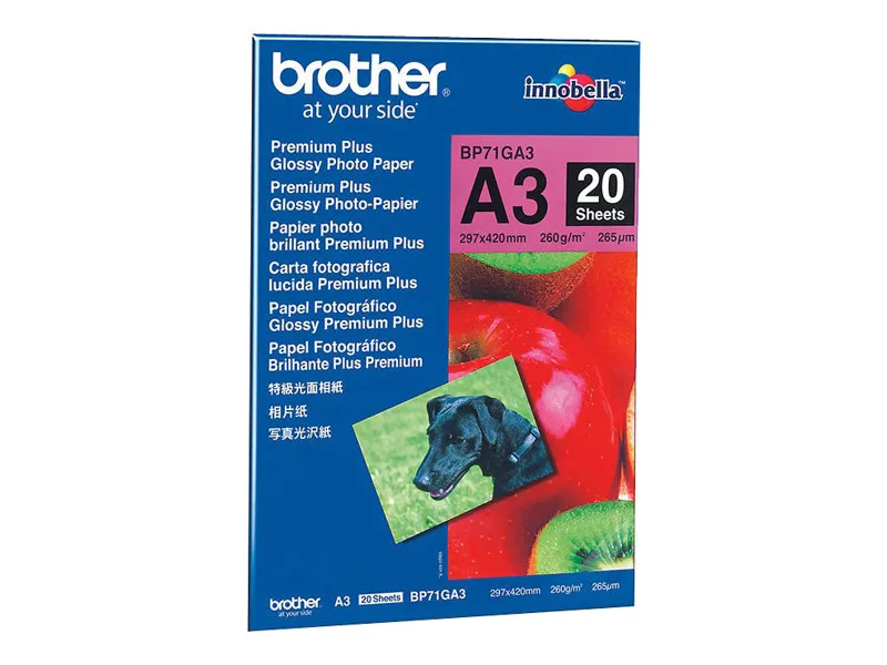 Alternativ bild 0 för Brother A3-fotopapper för bläckstråleskrivare, 260 g/m2, vitt
