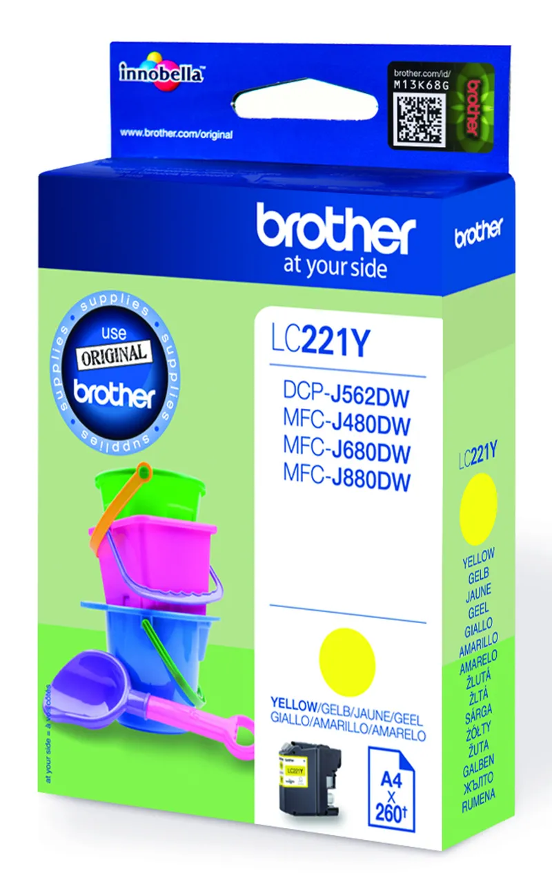 Alternativ bild 0 för Brother Bläckpatron, 221Y, gul, LC221Y
