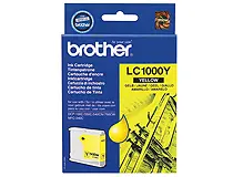 Produktfoto för Brother Bläckpatron, LC 1000Y, gul, singelförpackning, LC-1000Y
