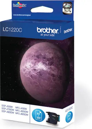 Produktfoto för Brother Bläckpatron, LC 1220C, cyan, singelförpackning, LC-1220C