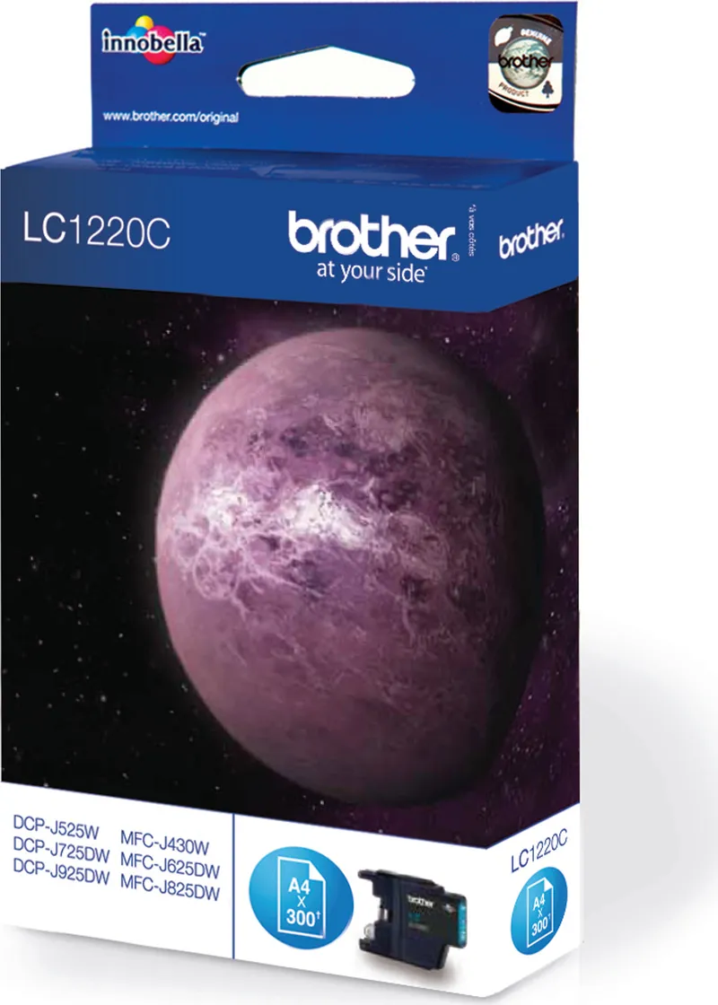 Alternativ bild 0 för Brother Bläckpatron, LC 1220C, cyan, singelförpackning, LC-1220C