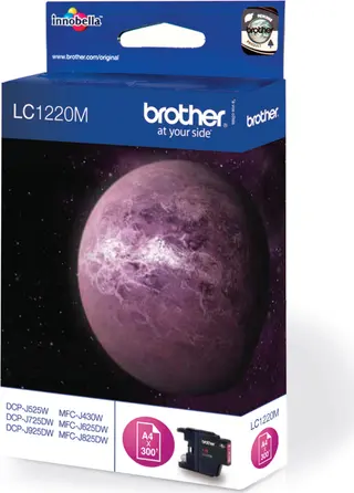 Produktfoto för Brother Bläckpatron, LC 1220M, magenta, singelförpackning, LC-1220M
