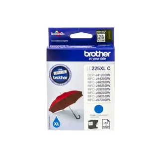 Produktfoto för Brother Bläckpatron LC-225XLC, cyan