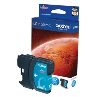 Produktfoto för Brother Bläckpatron LC1100HY C, LC-1100HYC, Innobella™-bläck, cyan, singelförpackning, hög kapacitet