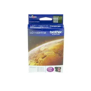 Produktfoto för Brother Bläckpatron LC1100HY M, LC-1100HYM, Innobella™-bläck, magenta, singelförpackning, hög kapacitet