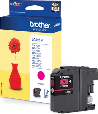 Produktfoto för Brother Bläckpatron, LC121 C, LC-121C, cyan, singelförpackning