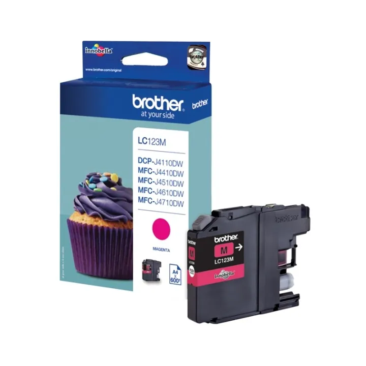 Alternativ bild 0 för Brother Bläckpatron, LC123 M, LC-123M, Innobella™, magenta, singelförpackning
