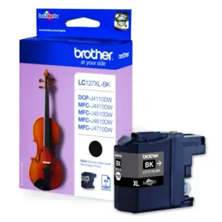 Produktfoto för Brother Bläckpatron, LC127XL BK, LC-127XLBK, Innobella™, svart, singelförpackning, hög kapacitet
