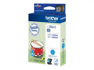 Produktfoto för Brother Bläckpatron LC22UC Cyan