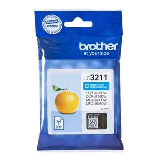 Produktfoto för Brother Bläckpatron LC3211 Cyan