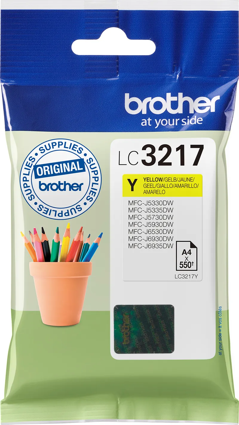 Alternativ bild 0 för Brother Bläckpatron LC3217Y Gul