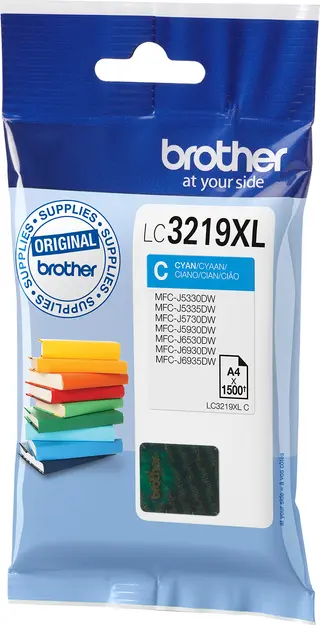 Produktfoto för Brother Bläckpatron LC3219XLC Cyan