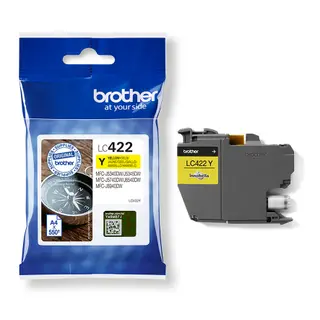 Produktfoto för Brother Bläckpatron LC422Y Gul