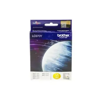 Produktfoto för Brother Bläckpatron LC970 Y, LC-970Y, Innobella™-bläck, gul, singelförpackning