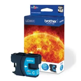 Produktfoto för Brother Bläckpatron LC980 C, LC-980C, Innobella™-bläck, cyan, singelförpackning