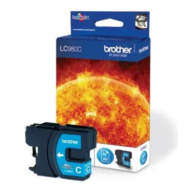 Alternativ bild 0 för Brother Bläckpatron LC980 C, LC-980C, Innobella™-bläck, cyan, singelförpackning