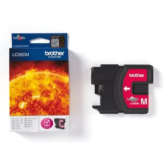 Produktfoto för Brother Bläckpatron LC980 M, LC-980M, Innobella™-bläck, magenta, singelförpackning