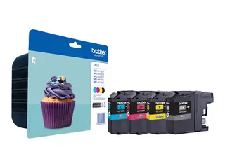 Produktfoto för Brother LC123 - 4-pack - svart, gul, cyan, magenta - original - blister - bläckpatron - för Brother DCP-J100, J105, J132, J152, J552, J752, MFC-J245, J470, J650, J6520, J6720, J6920