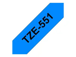 Produktfoto för Brother TZe-551 - sort på blå 24mm x 8m