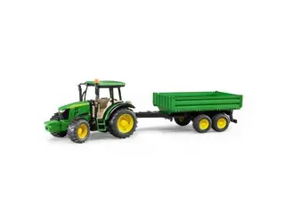 Produktfoto för Bruder John Deere 5115M traktor with tipping trailer