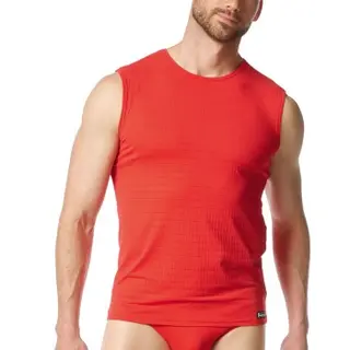 Produktfoto för Bruno Banani Check Line 2 0 Tanktop Röd polyamid Large Herr