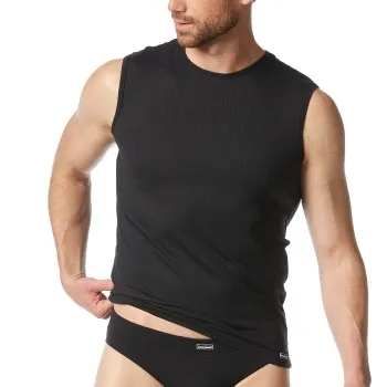 Alternativ bild 0 för Bruno Banani Check Line 2 0 Tanktop Svart polyamid Medium Herr
